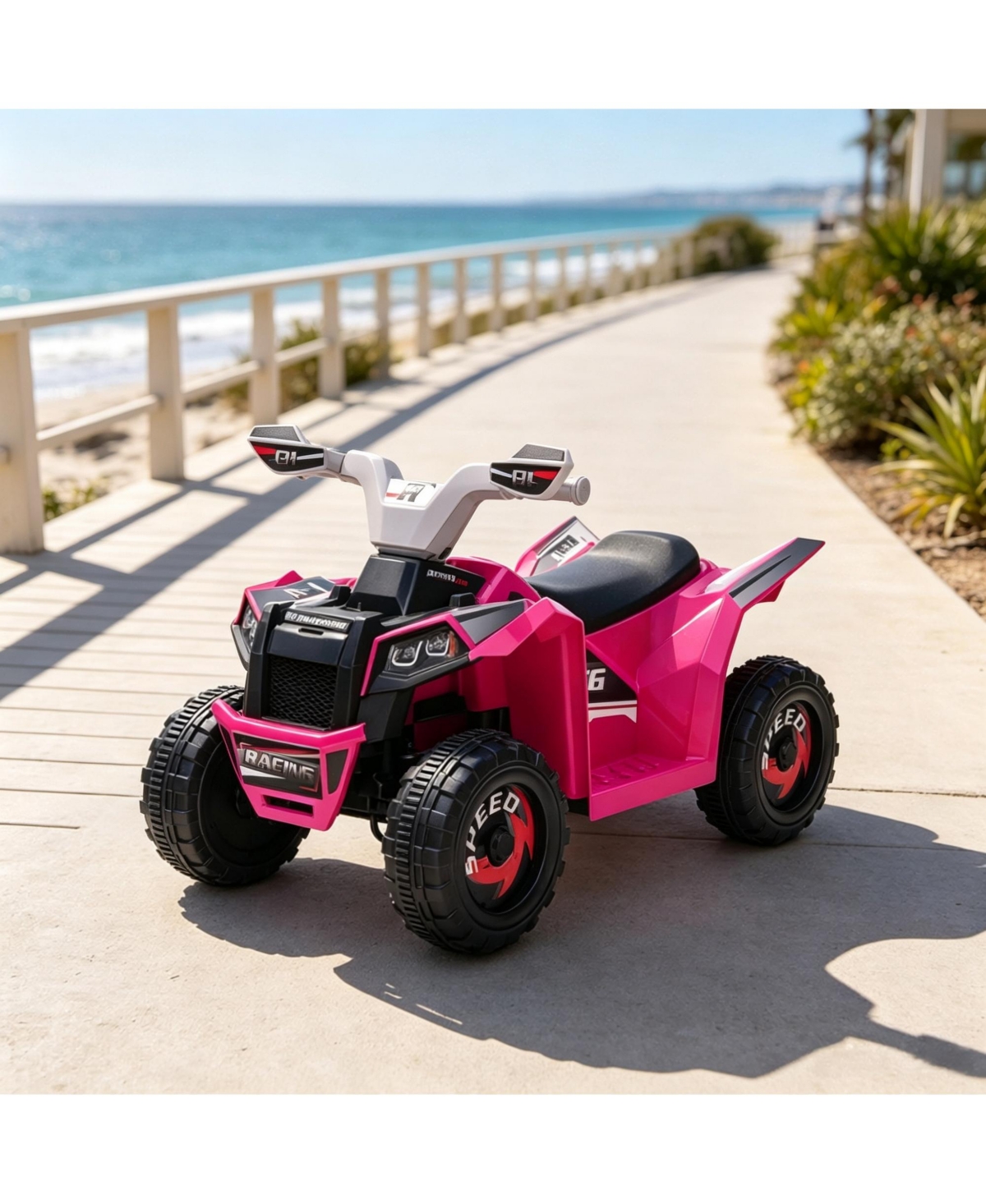 Sevorley 6V Rechargeable Electric Ride-On Car, Ages 18-36 Months