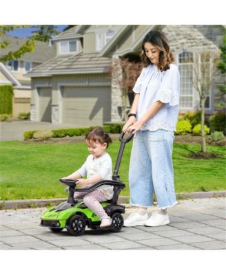 2-in-1 Toddler Push and Ride-On Car with Horn and Storage, Ages 18-36 Months