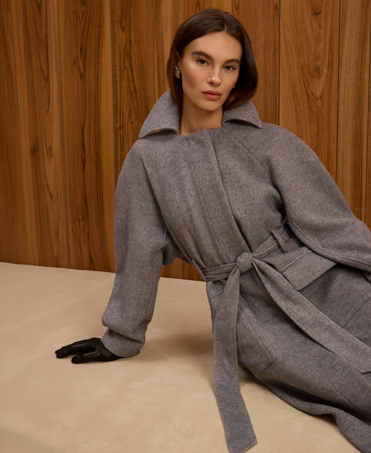 Women's Gabriella Twill Belted Relaxed Coat