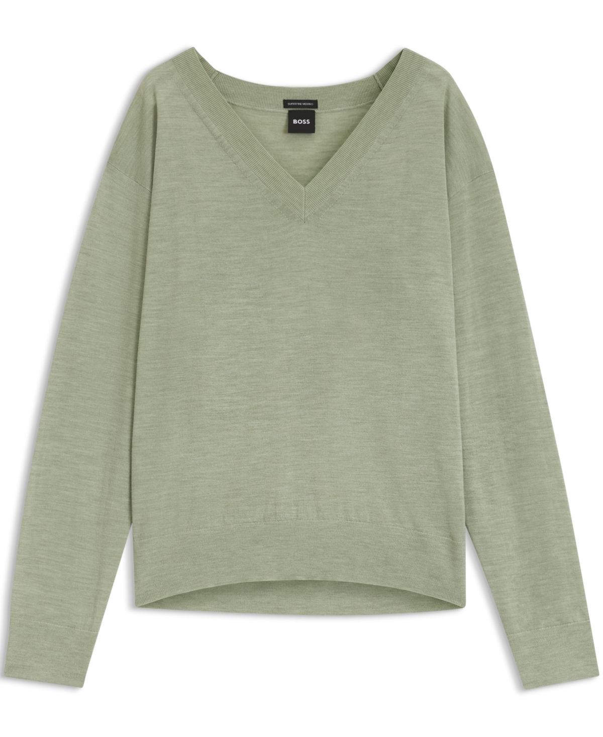 Boss by Hugo Women's Merino Wool Relaxed-Fit Sweater
