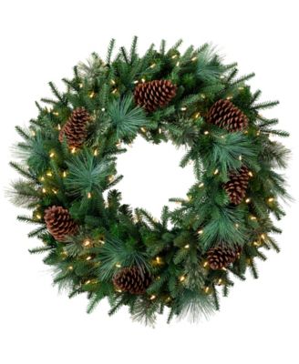 Mixed Evergreen Wreath|30"|LEDC|BO
