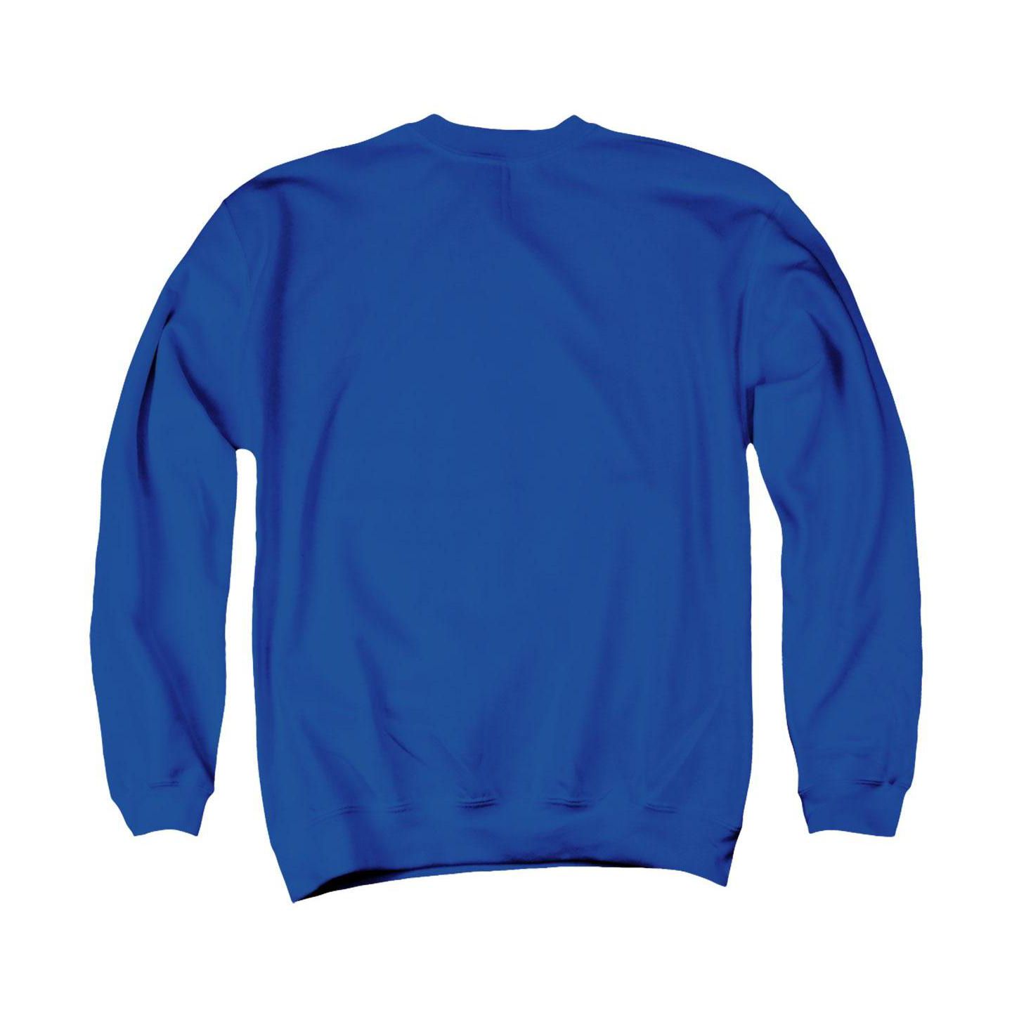 Мужская толстовка Sesame Street Cookie Monster Om Nom Face Graphic 100% Cotton Crewneck, цвет: Королевский синий — фото 3