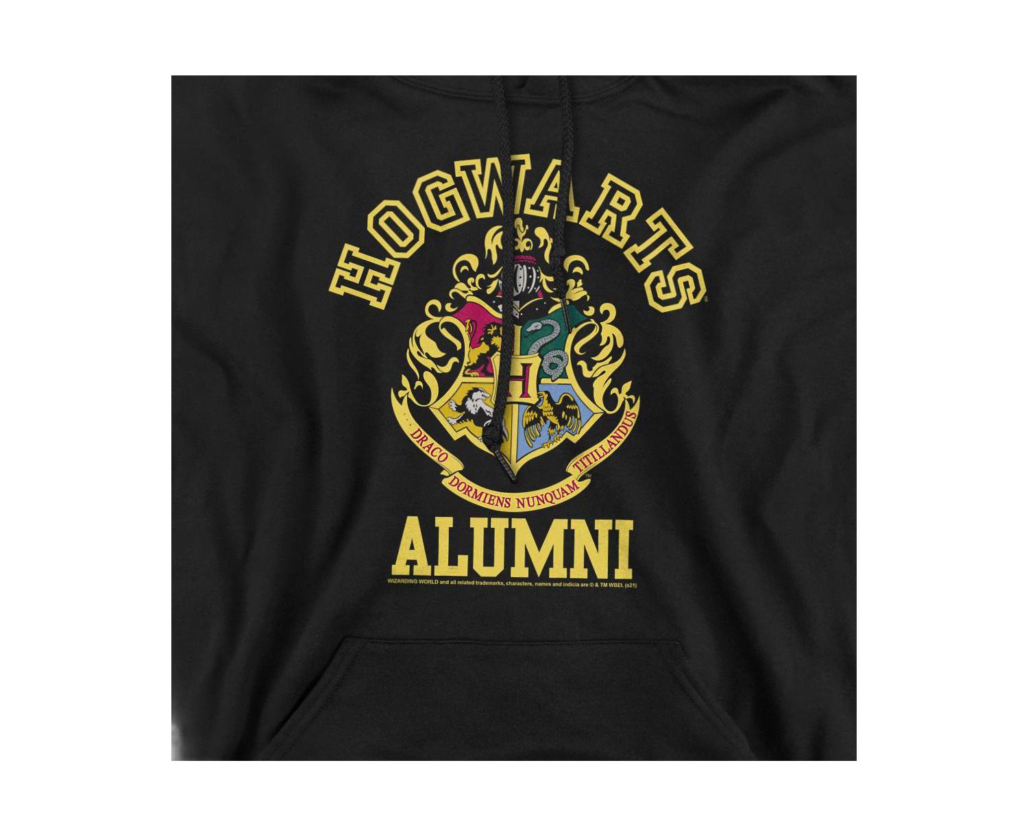 Men's Hogwarts Alumni Crest Pullover Graphic Kangaroo-Pocket Hoodie
