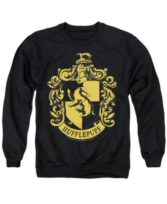 Men's Hufflepuff Crest Cotton Crewneck Sweatshirt