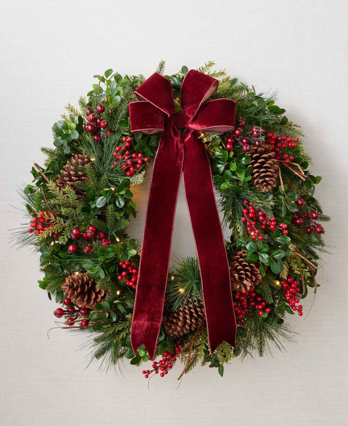 Balsam Hill Boxwood Berries 28" Wreath