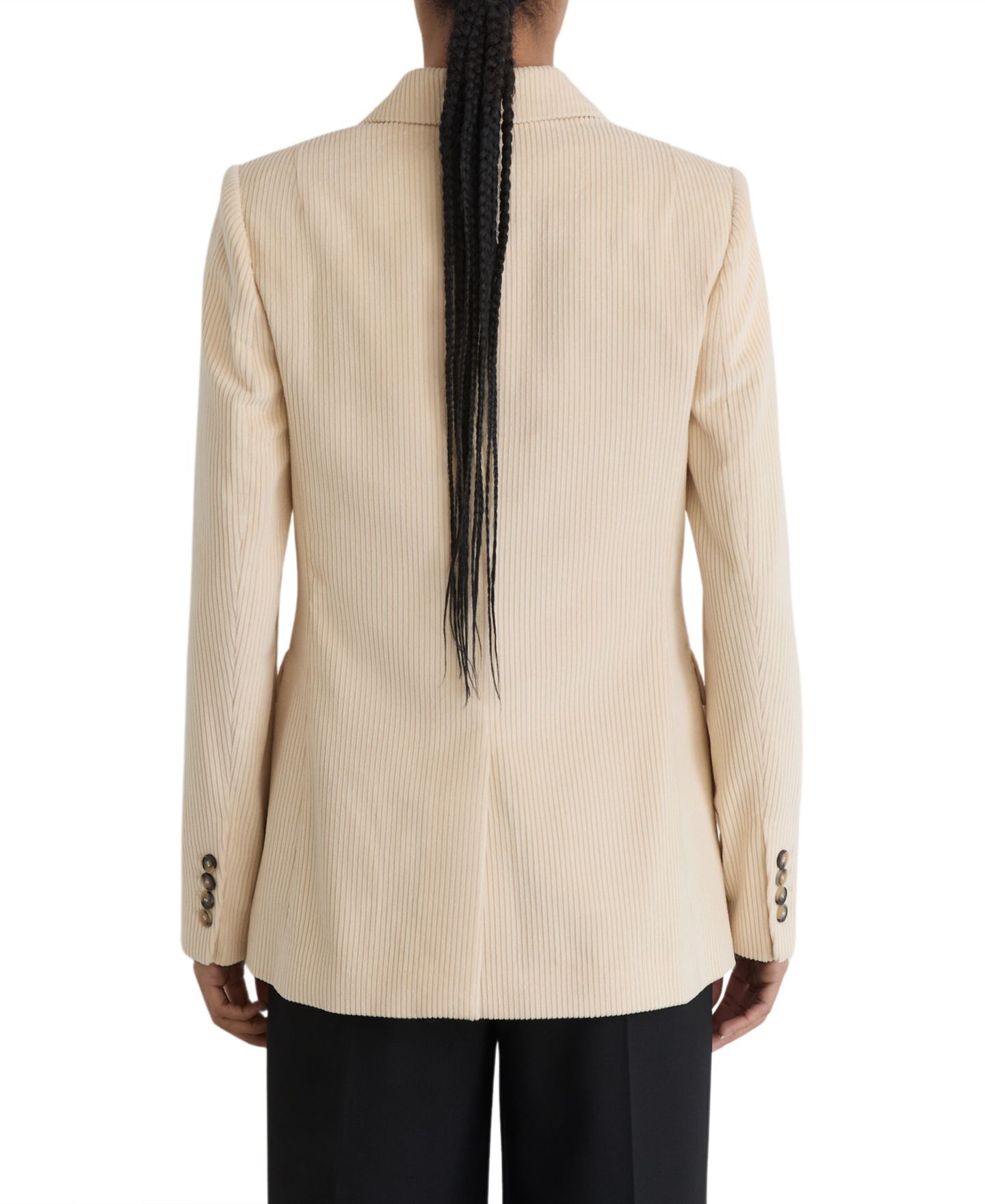 Женский пиджак REISS Petite Sadie Double-Breasted Corduroy, цвет: Бежевый — фото 3