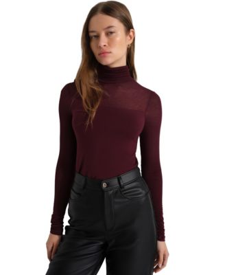Women's Cara High-Stretch Long-Sleeve Turtleneck Top