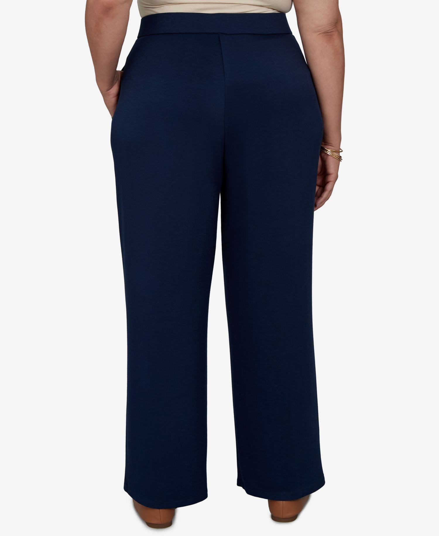 Plus Size Pull-On Wide-Leg Pants