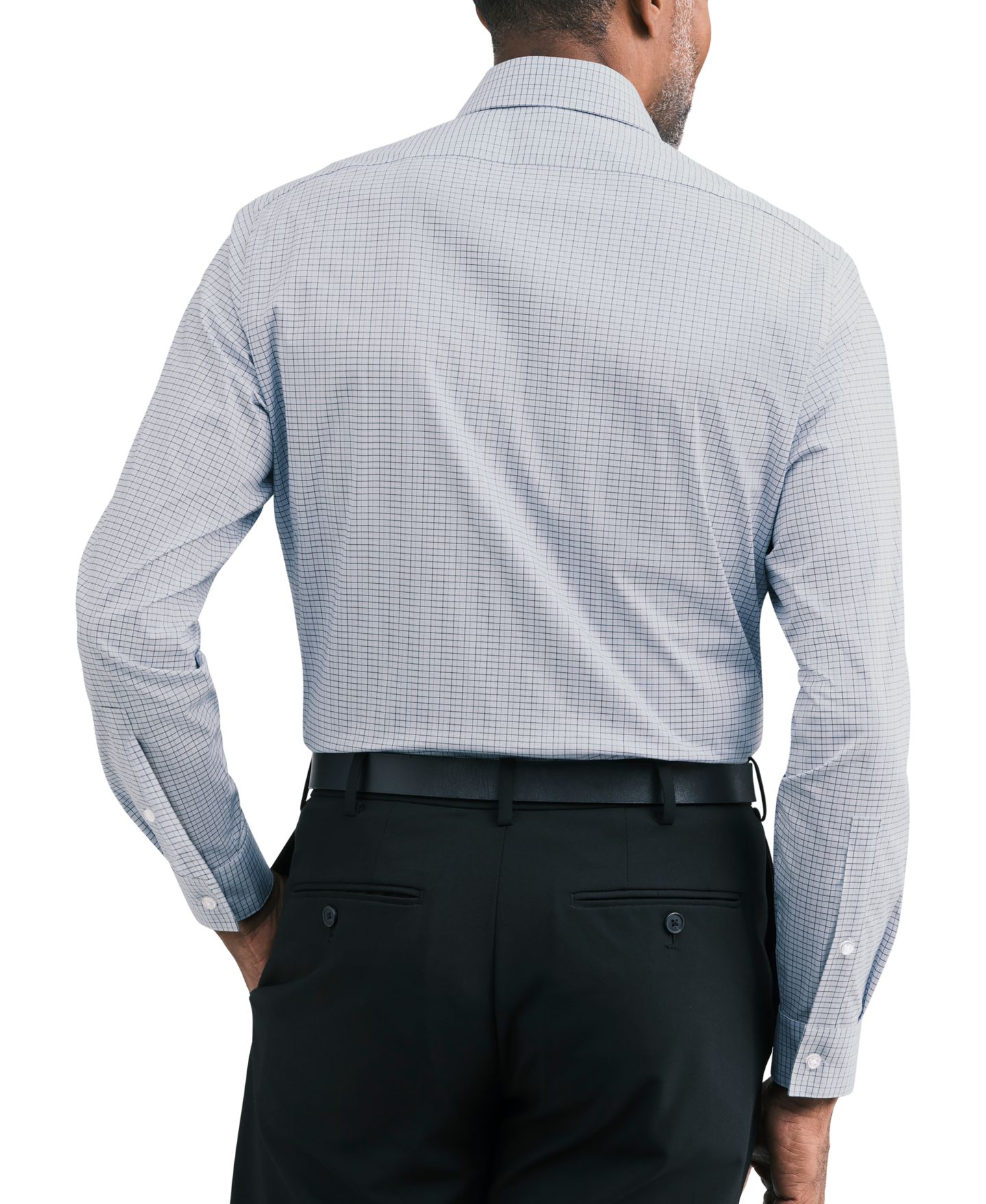 Мужская рубашка Kenneth Cole Reaction Technicole Slim-Fit Dress Shirt, цвет: Синий разноцветный — фото 2