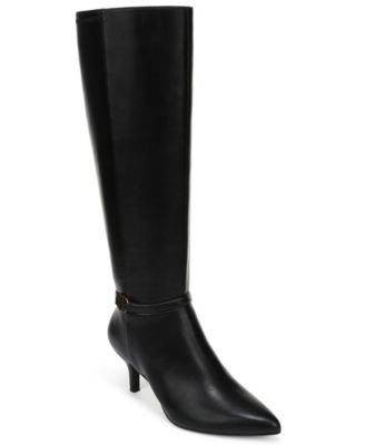 Women's Carlisa Pointed Toe Kitten Heel Knee High Dress Boots