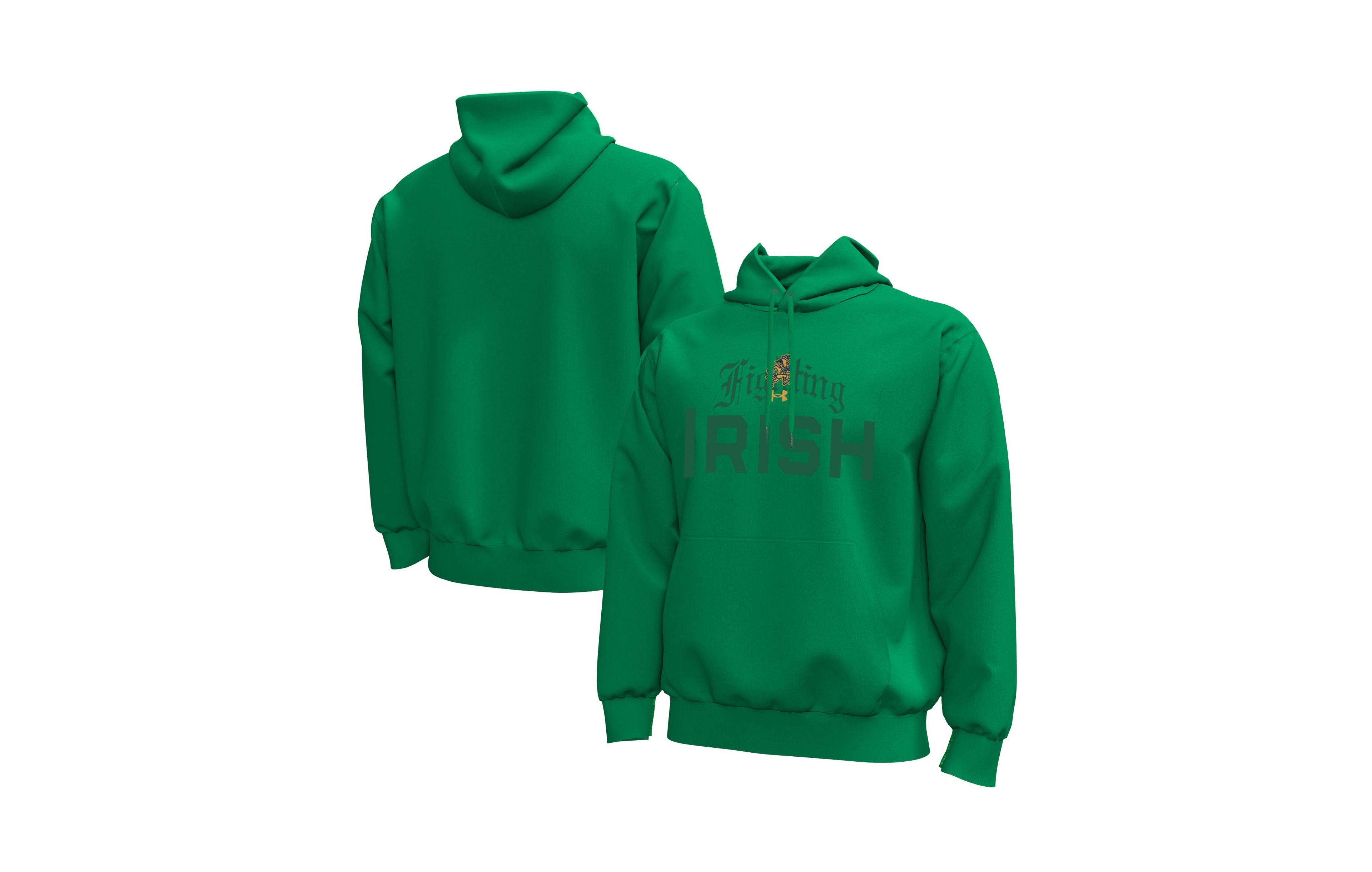 Under Armour Men's Notre Dame Fighting Irish Cotton-Blend Fleece Midweight Regular-Fit Hoodie