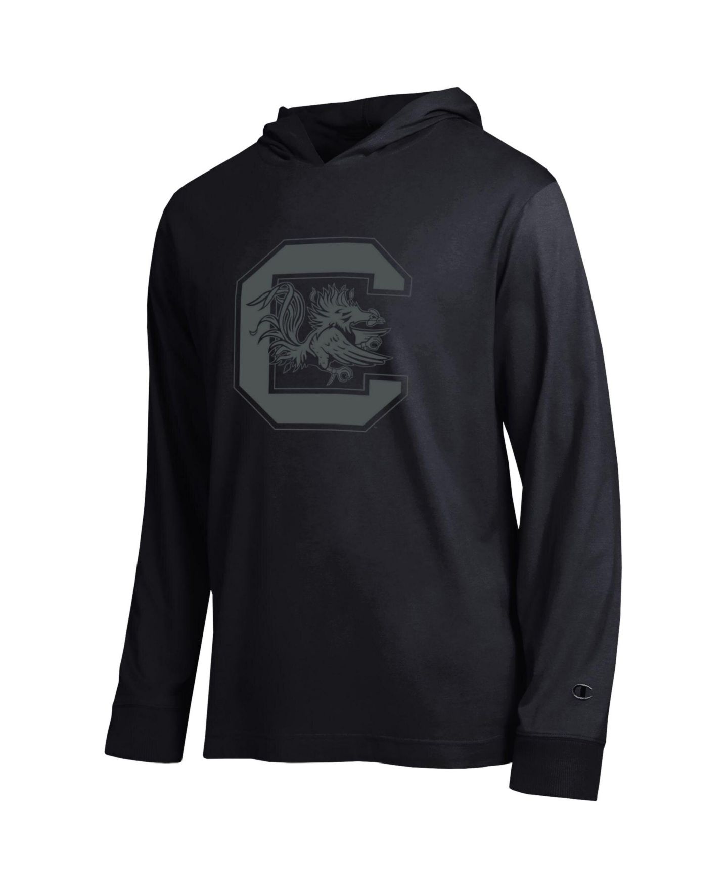 Мужская футболка Champion Black South Carolina Gamecocks Tonal All-Star Long Sleeve Hooded — фото 3