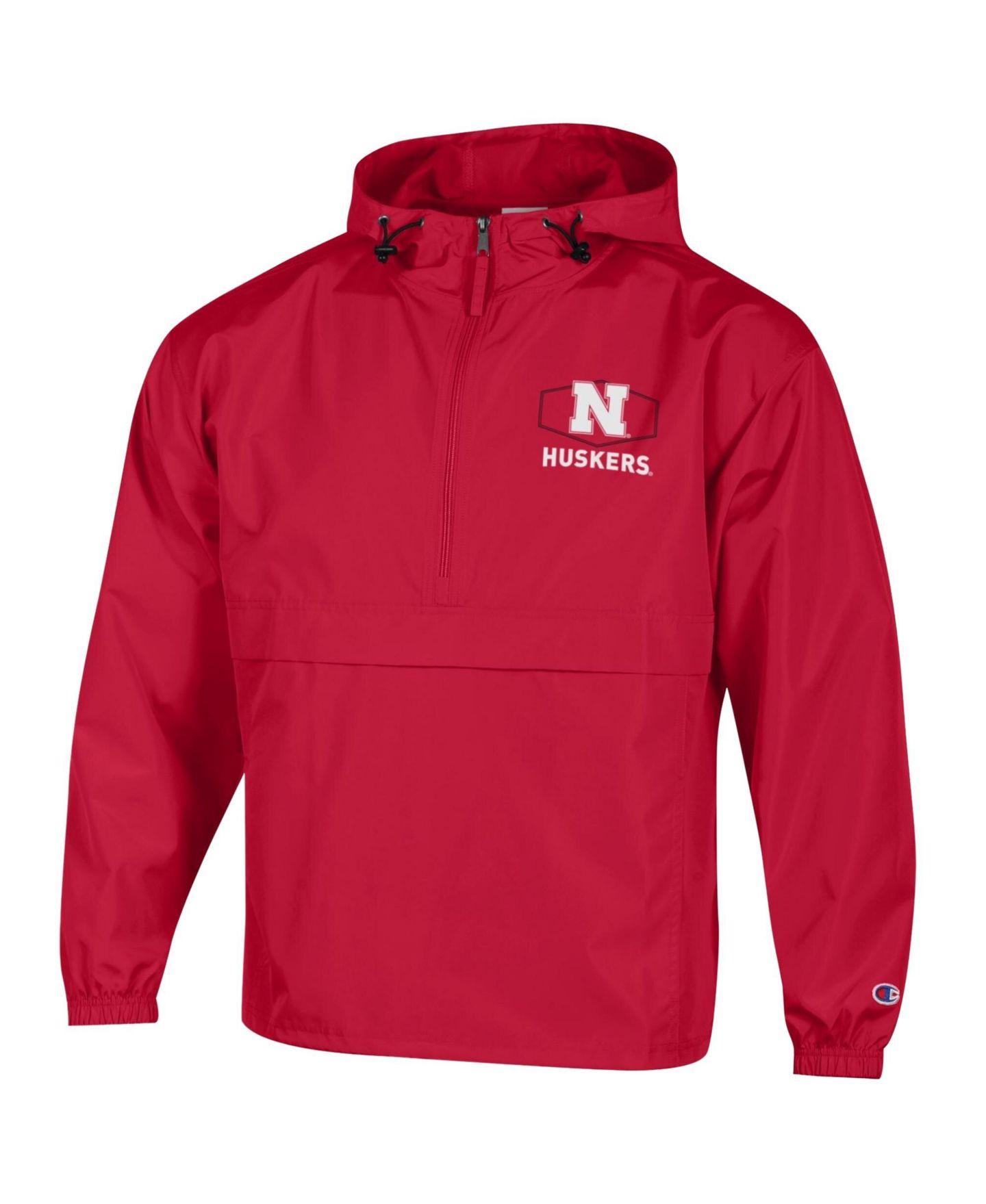 Мужская куртка Champion Scarlet Nebraska Huskers Delay Packable Half-Zip — фото 3