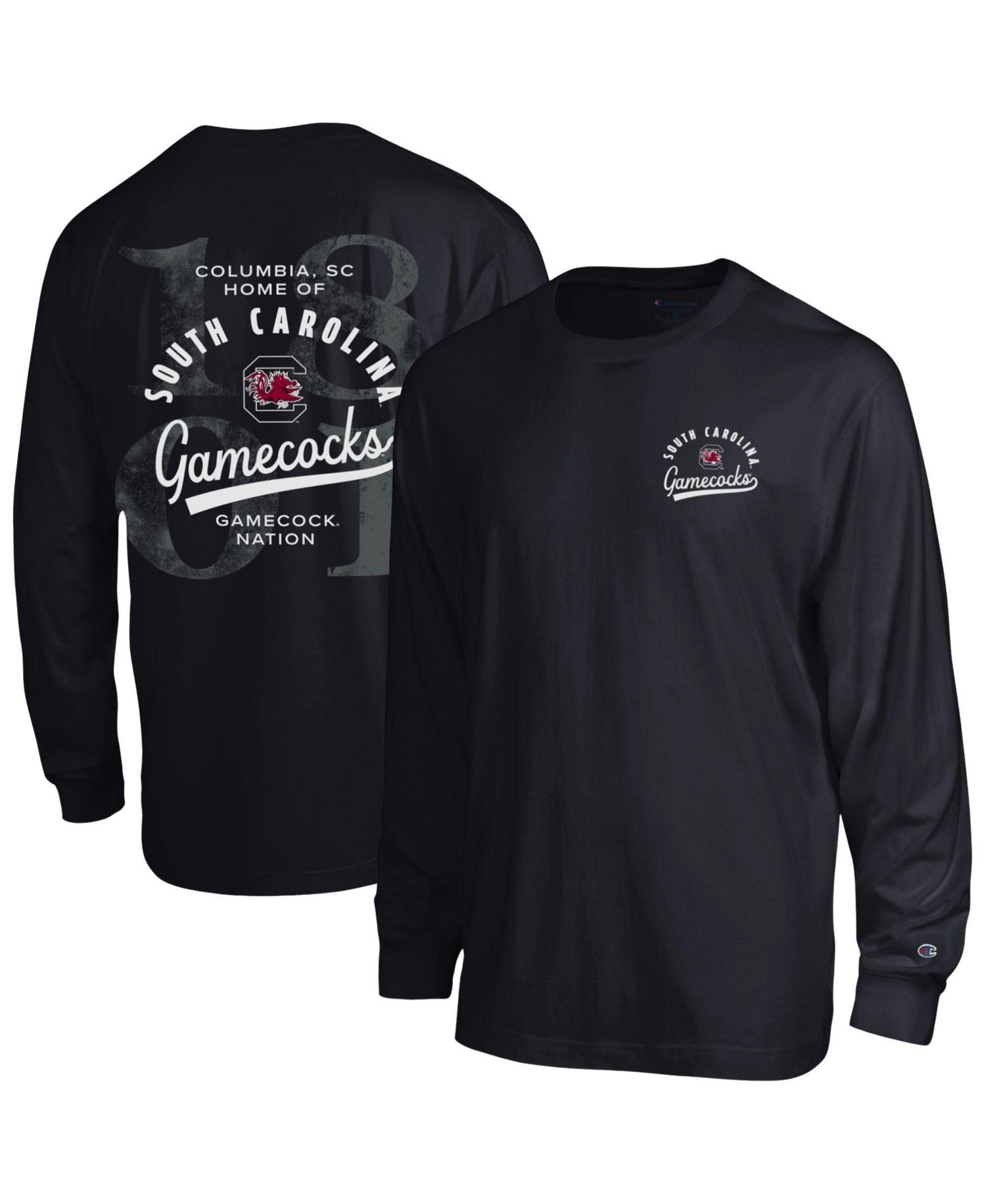 Men's South Carolina Gamecocks Laminated All-Star Long-Sleeve Screen-Print Crewneck T-Shirt