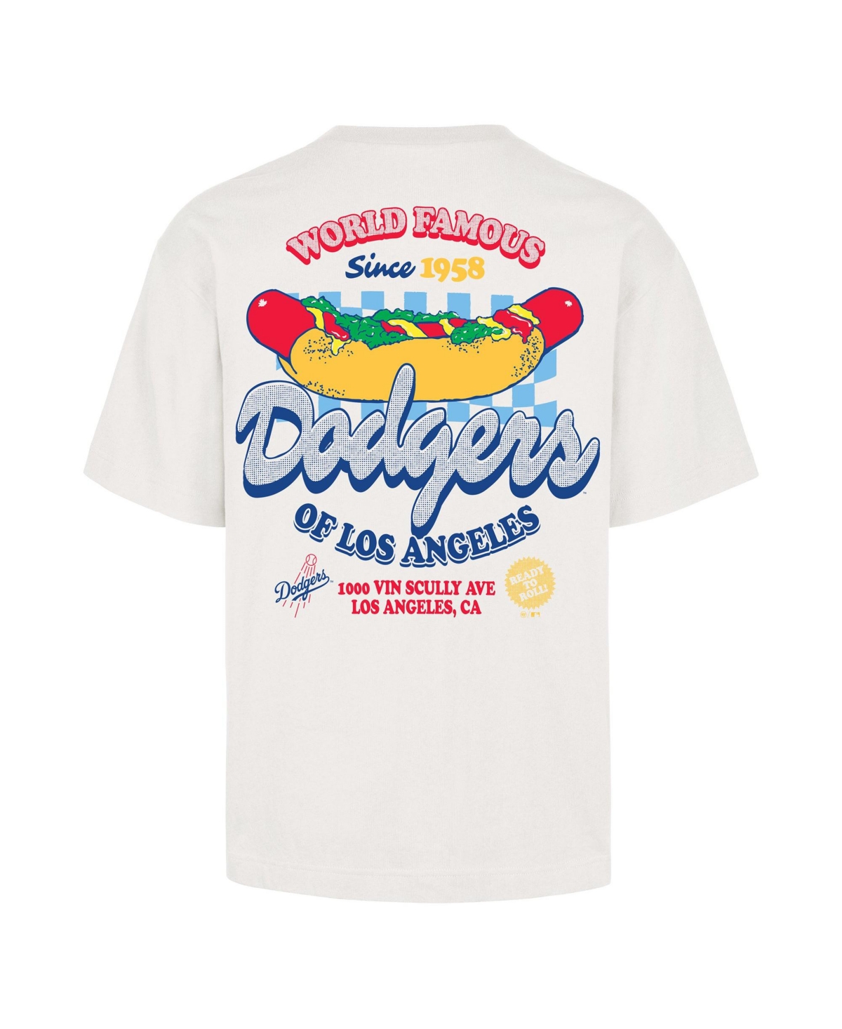 '47 Brand Men's Cream Los Angeles Dodgers Glizzy T-Shirt