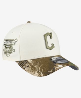 Men's Khaki/Realtree Camo Cleveland Guardians 9FORTY A-Frame Adjustable Hat