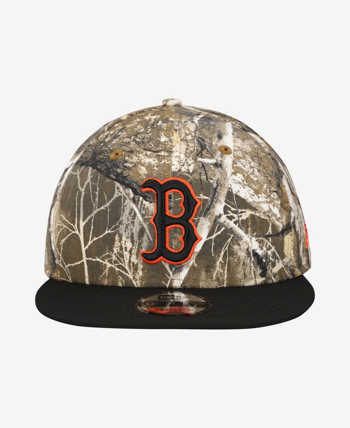 New Era Men's Camo Boston Red Sox Realtree Orange Pop 9FIFTY Snapback Hat