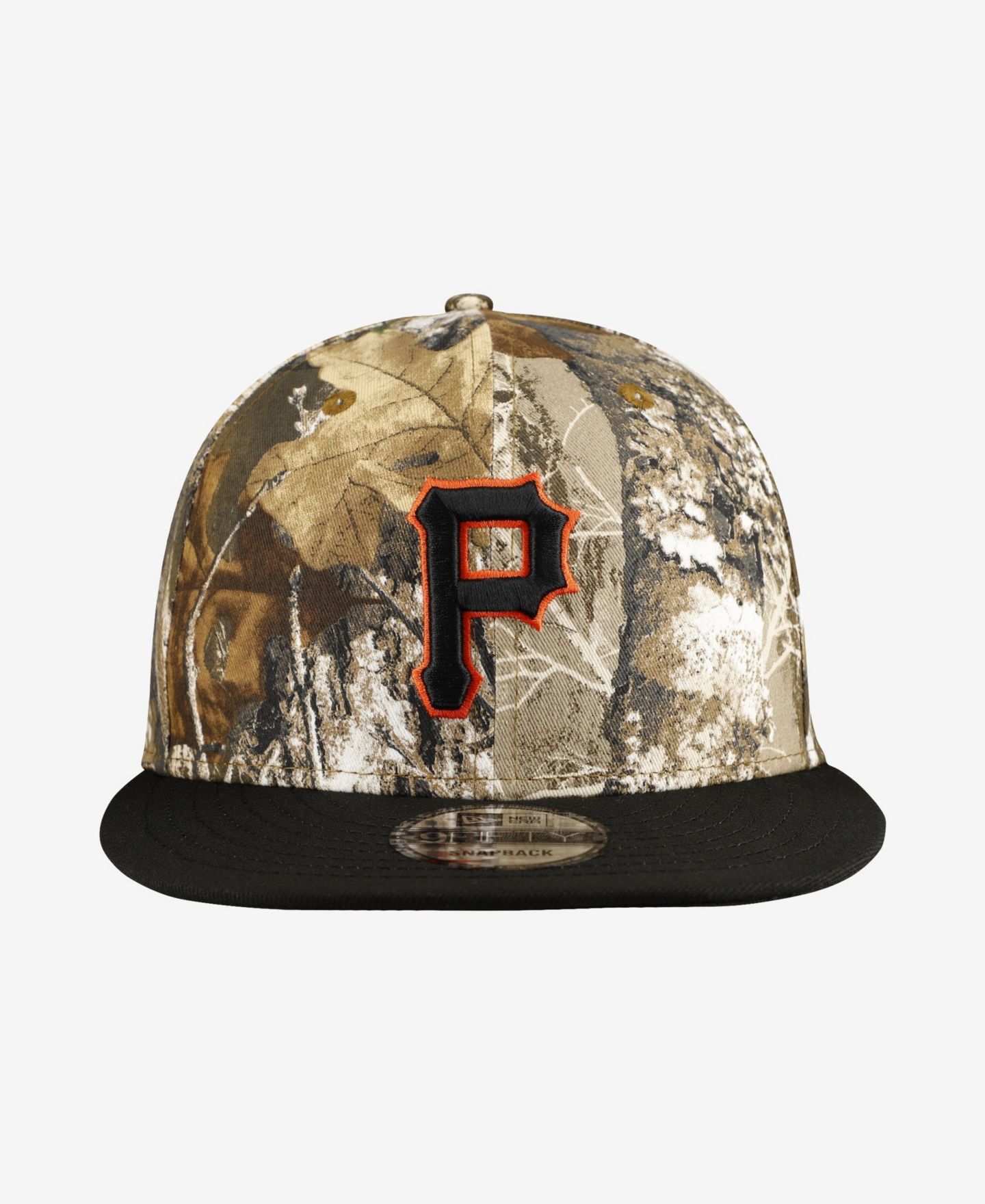 Мужская кепка New Era Camo Pittsburgh Pirates Realtree Orange Pop 9FIFTY Snapback Hat — фото 4