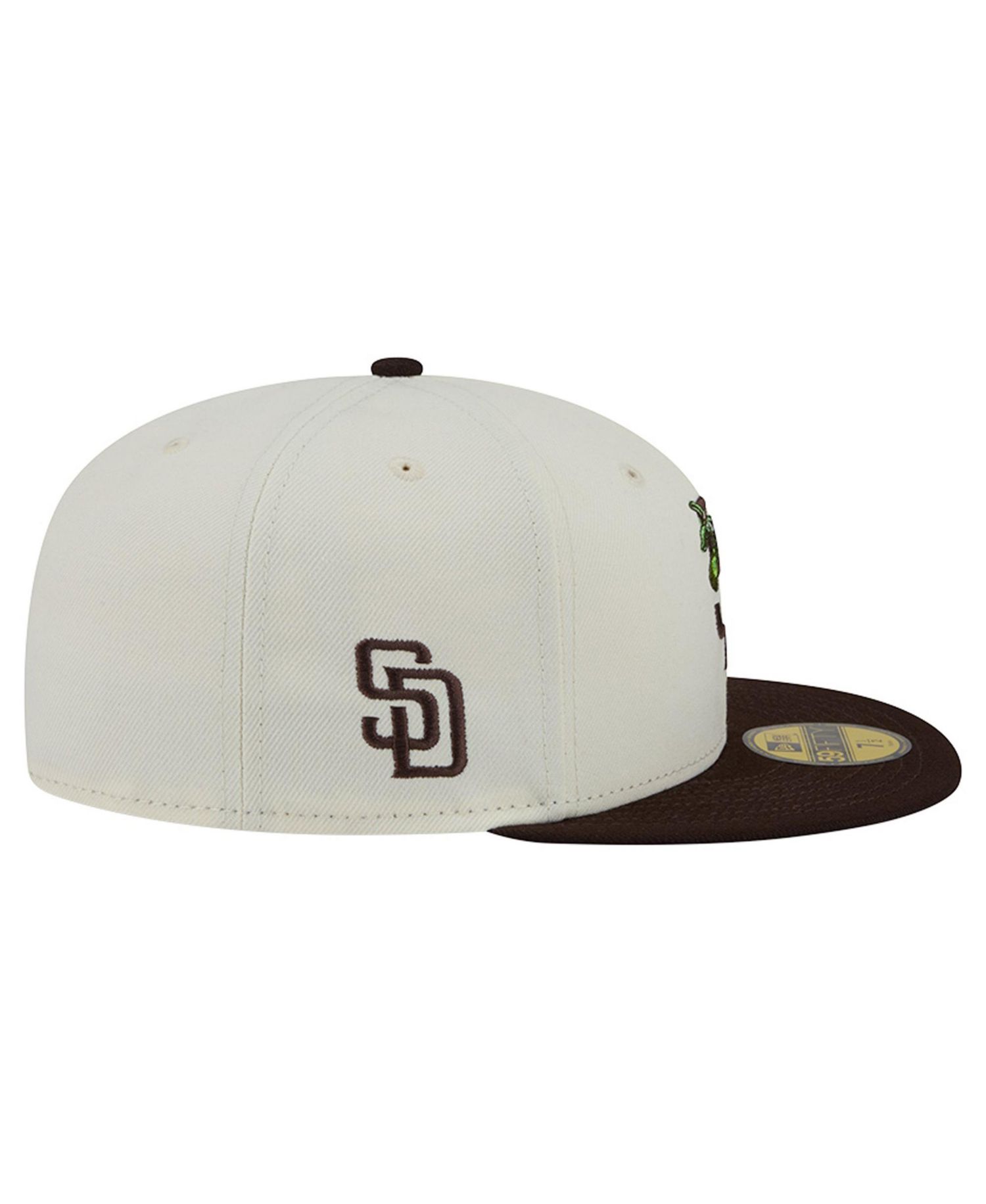 Men's White/Brown San Diego Padres Blossom 59FIFTY Fitted Hat
