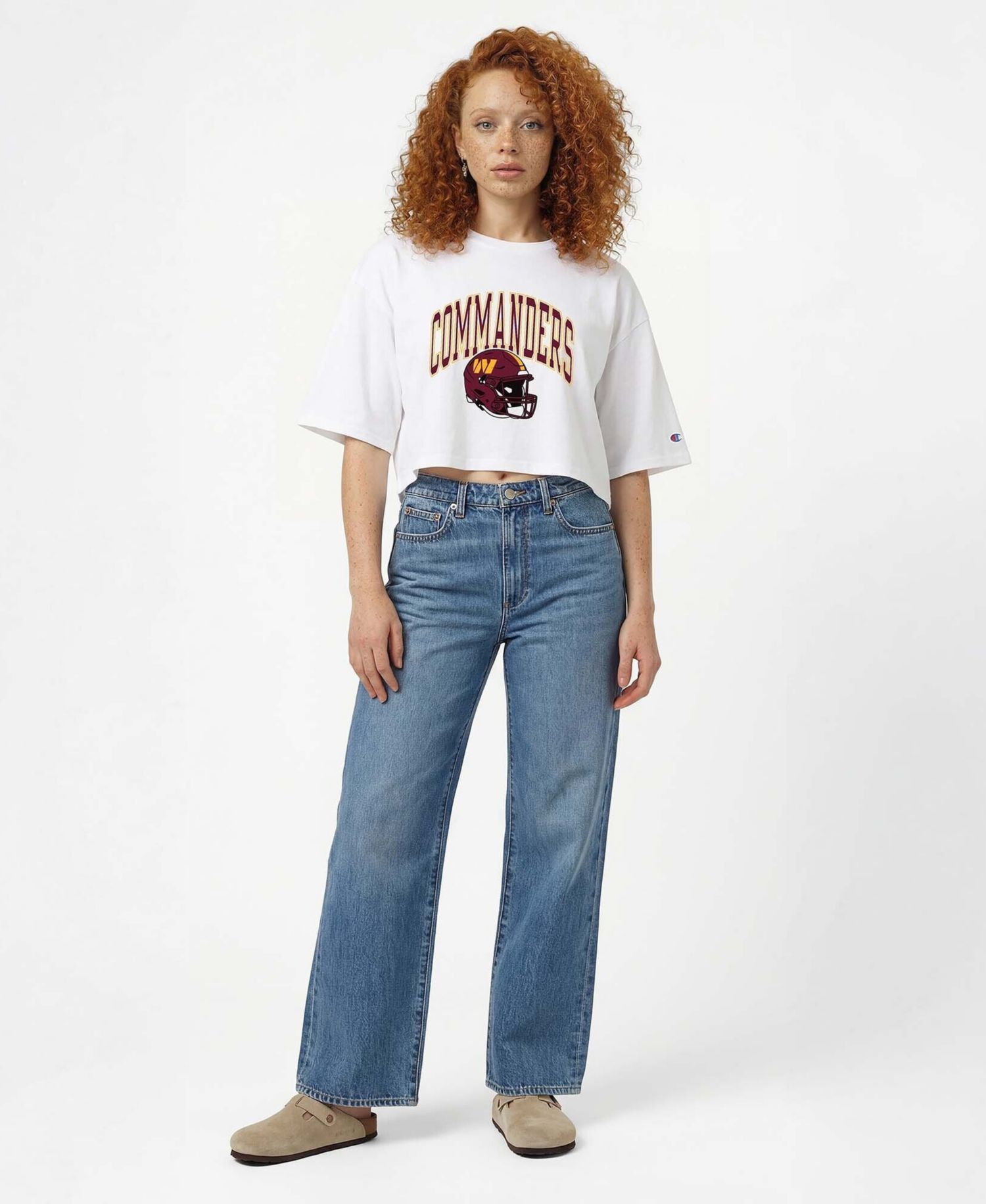 Women's Washington Commanders Boyfriend-Cropped Graphic T-Shirt