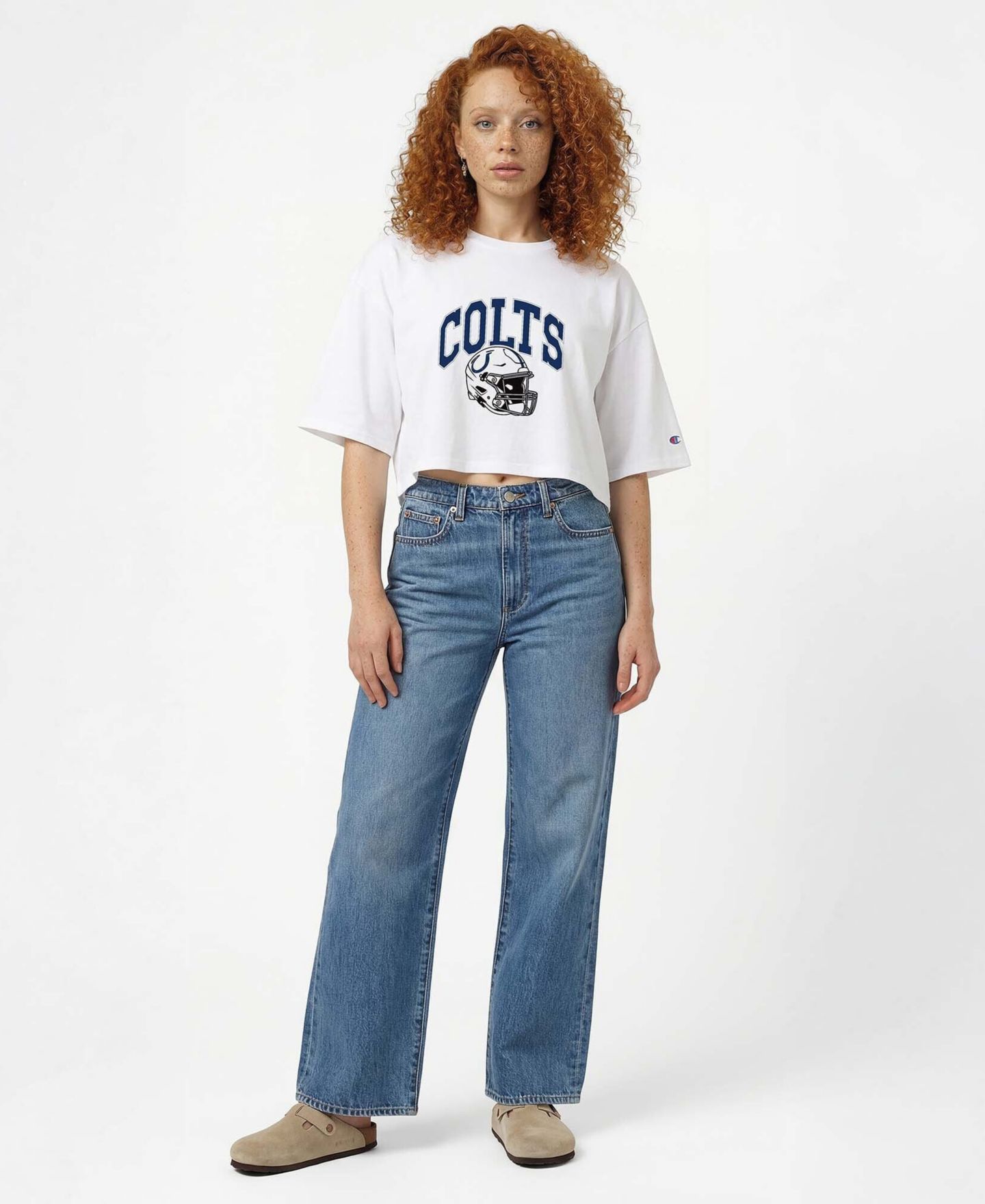 Женская футболка Champion Indianapolis Colts Boyfriend Cropped Oversized — фото 4
