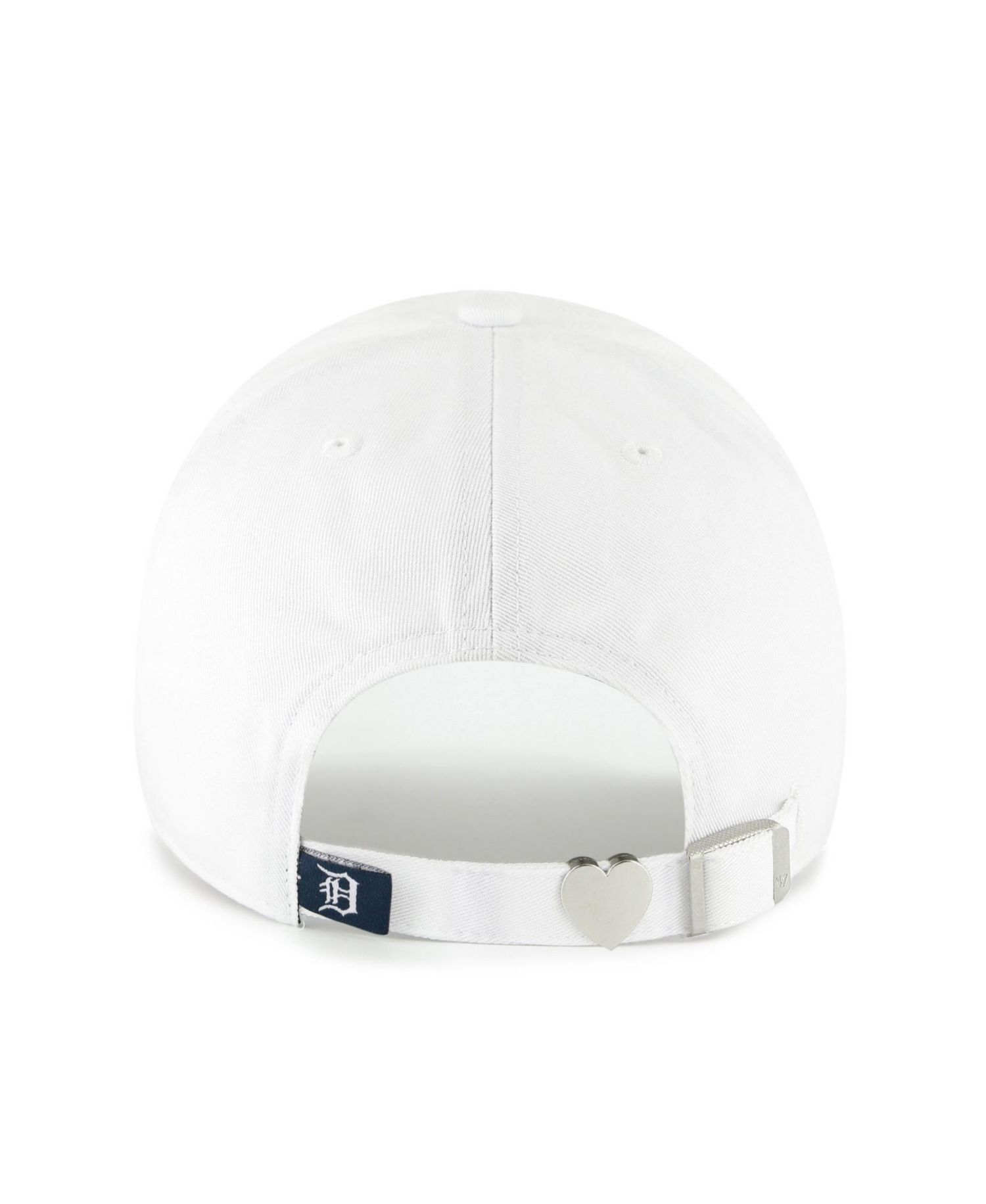 Women's White Detroit Tigers Trendy Script Clean Up Adjustable Hat