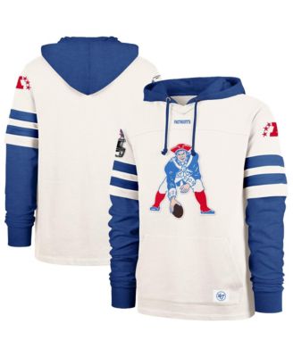 Men's Cream New England Patriots Split Zone Cornerback Duo Lacer Hoodie