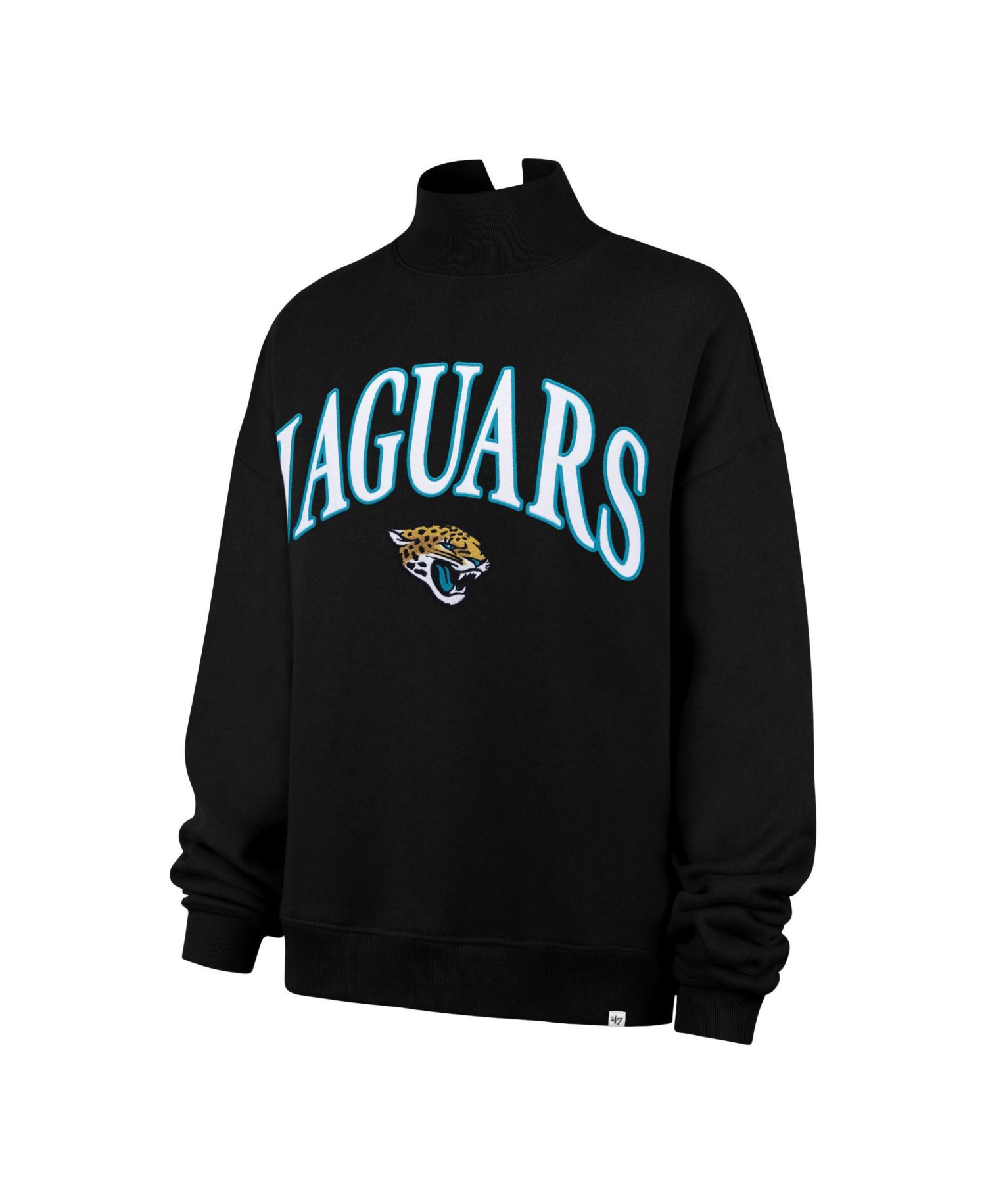 Women's Jacksonville Jaguars Vantage Dropped-Shoulder Oversized Mock Neck Sweatshirt