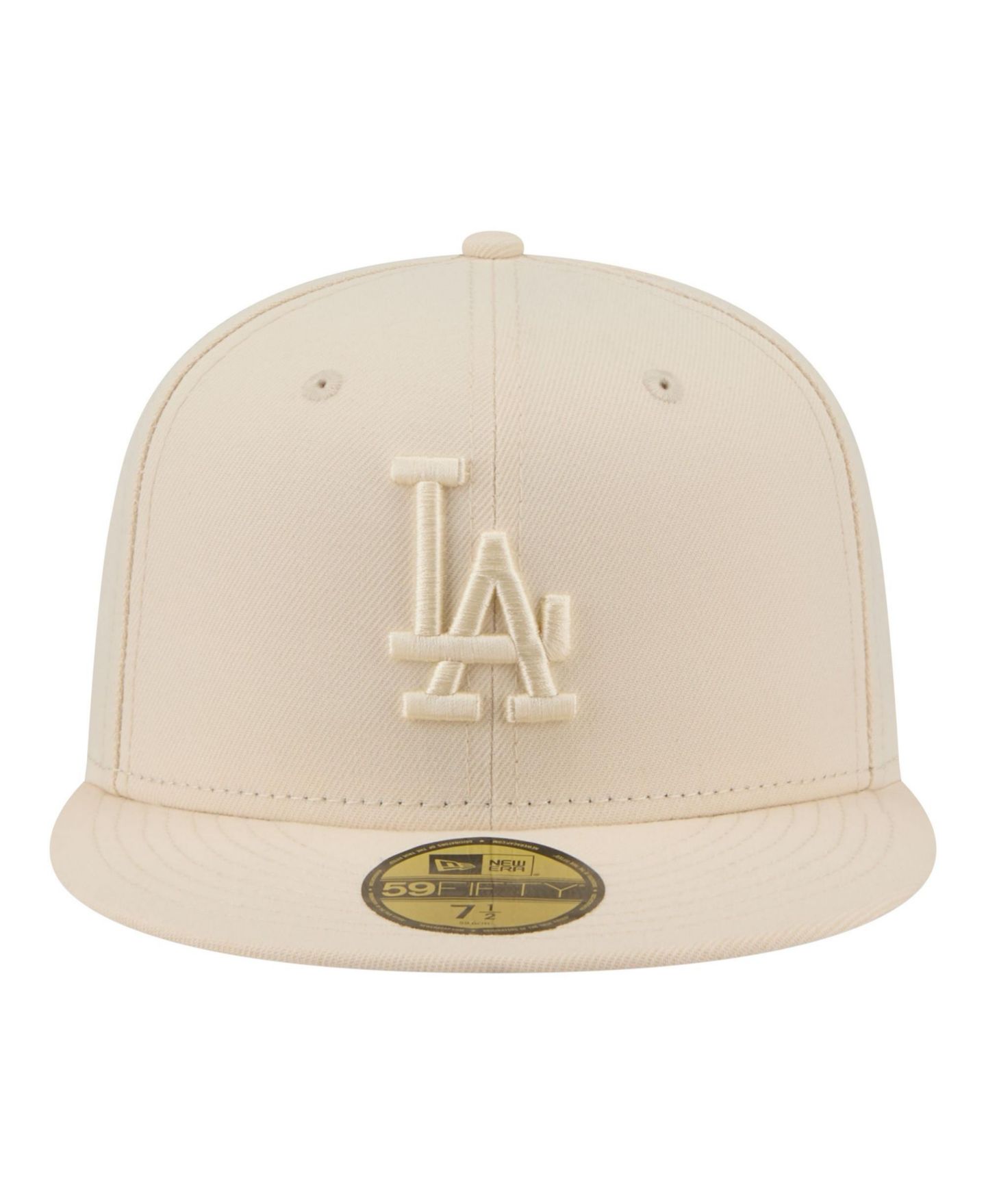 Мужские головные уборы New Era Cream Los Angeles Dodgers Color Pack 59FIFTY Fitted Hat — фото 3