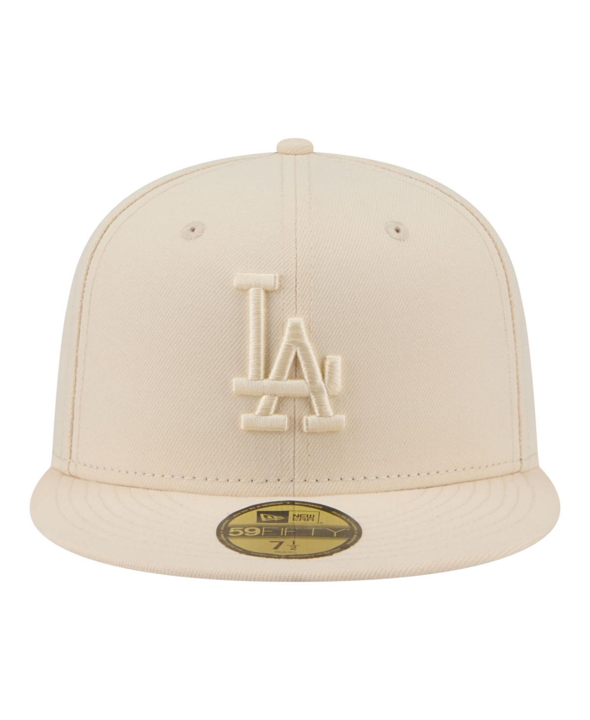 New Era Men's Cream Los Angeles Dodgers Color Pack 59FIFTY Fitted Hat