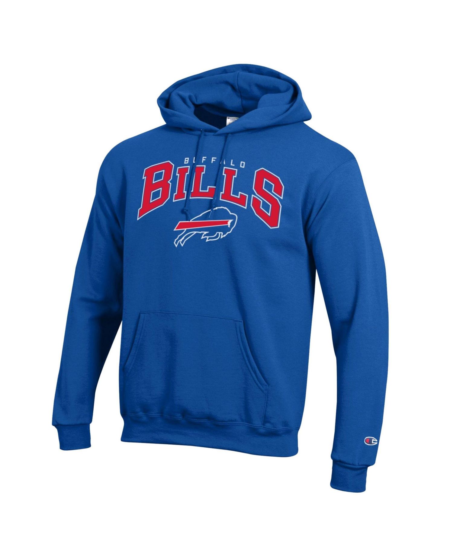 Men's Buffalo Bills Powerblend Arch Over Logo Classic Fit Midweight Hoodie