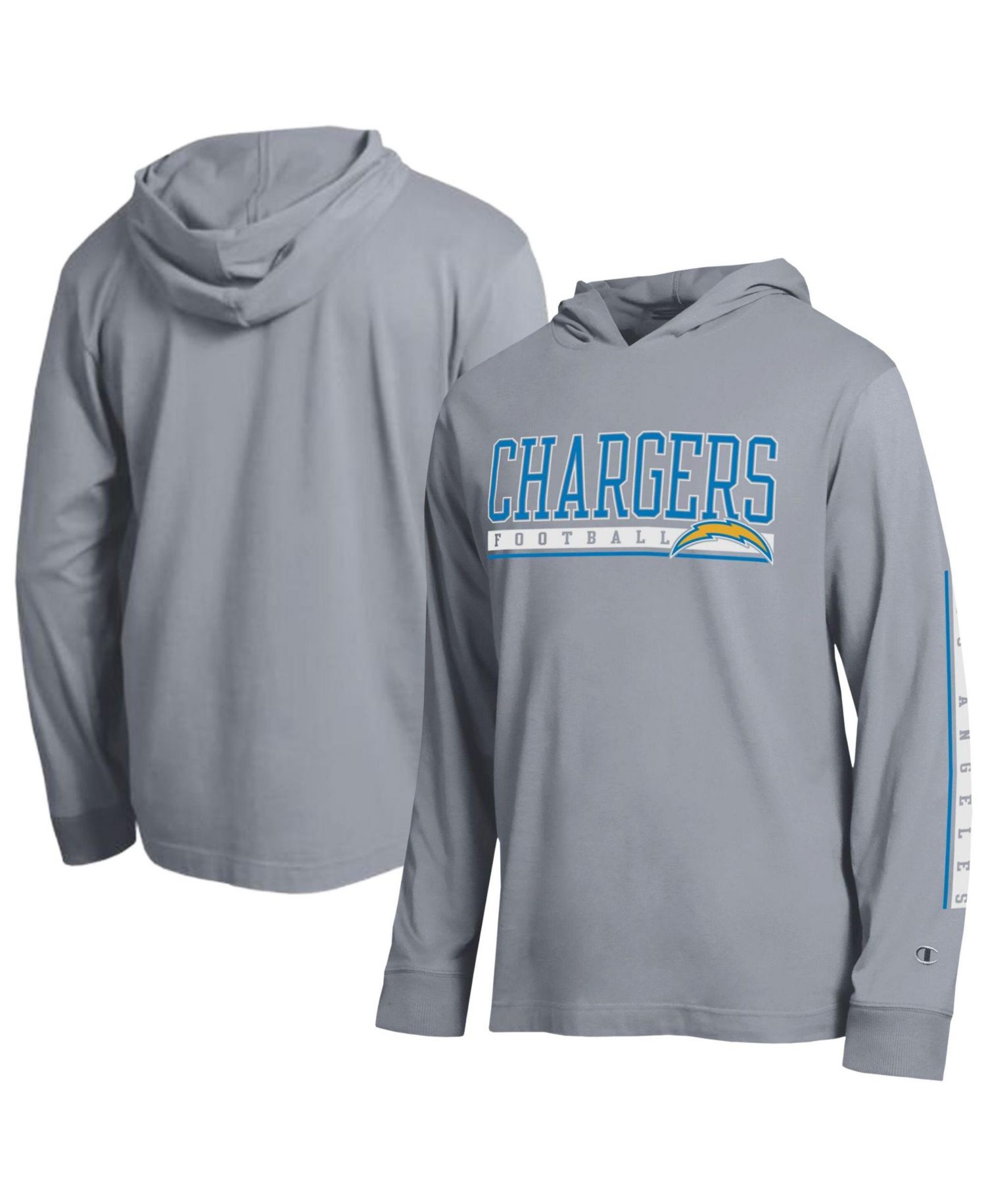 Men's Heather Gray Los Angeles Chargers All Star Hooded T-Shirt
