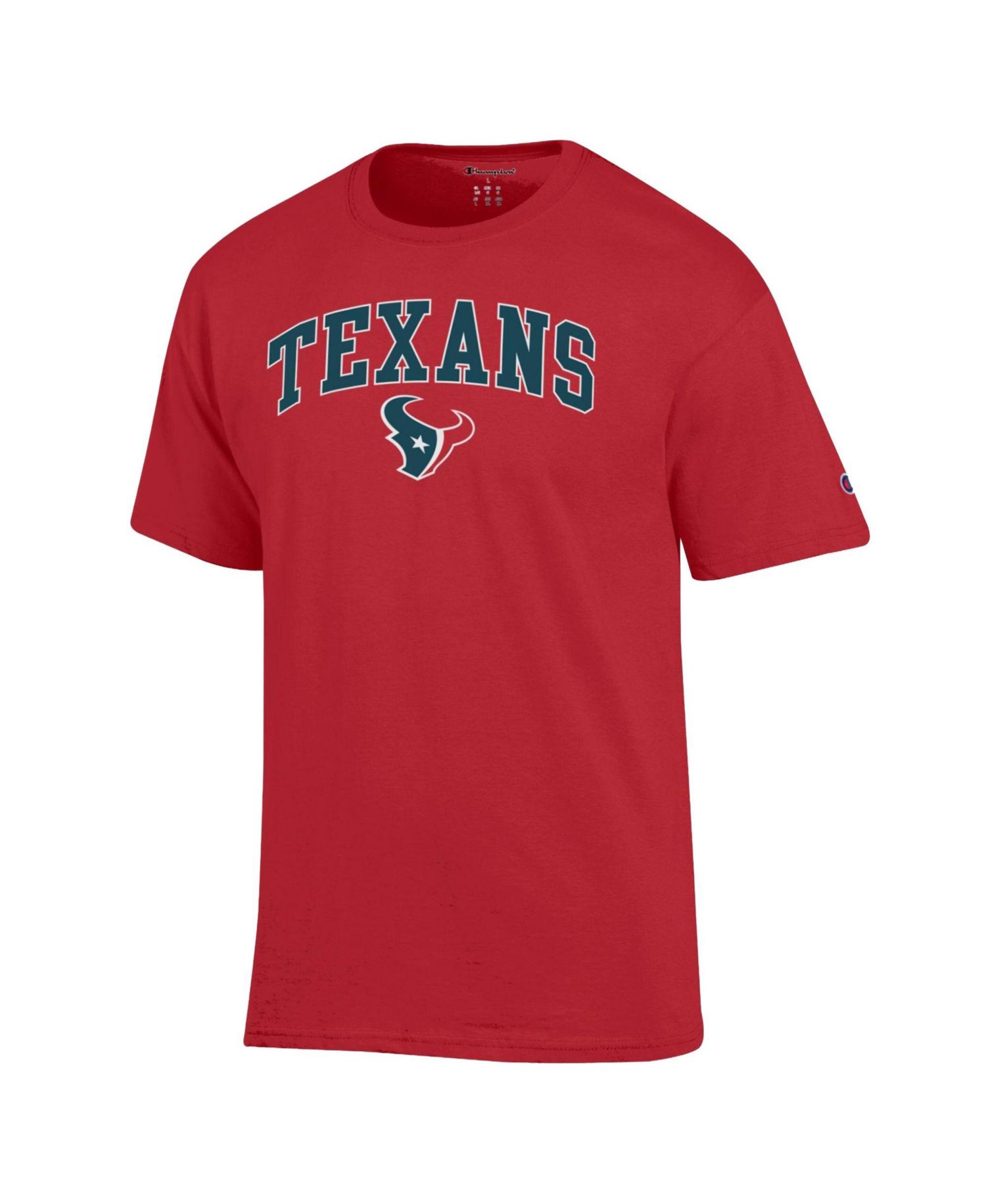 Men's Red Houston Texans Arch Over Logo T-Shirt