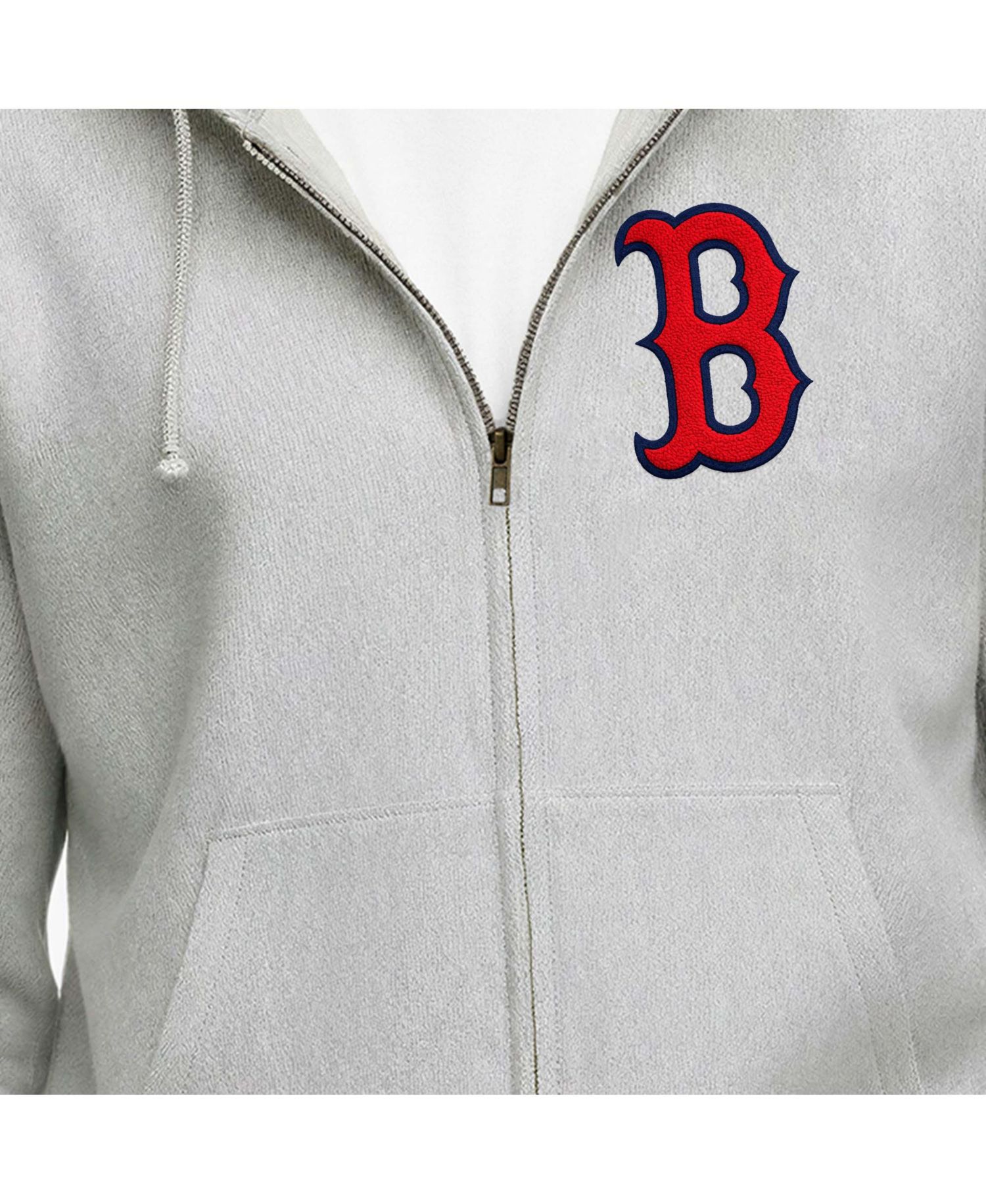 Men's Boston Red Sox Reverse Weave Chenille Full-Zip Hoodie