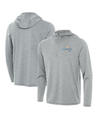 Men's Heather Gray Oklahoma City Thunder 2025 NBA Finals s Tidy Quarter-Zip Hoodie