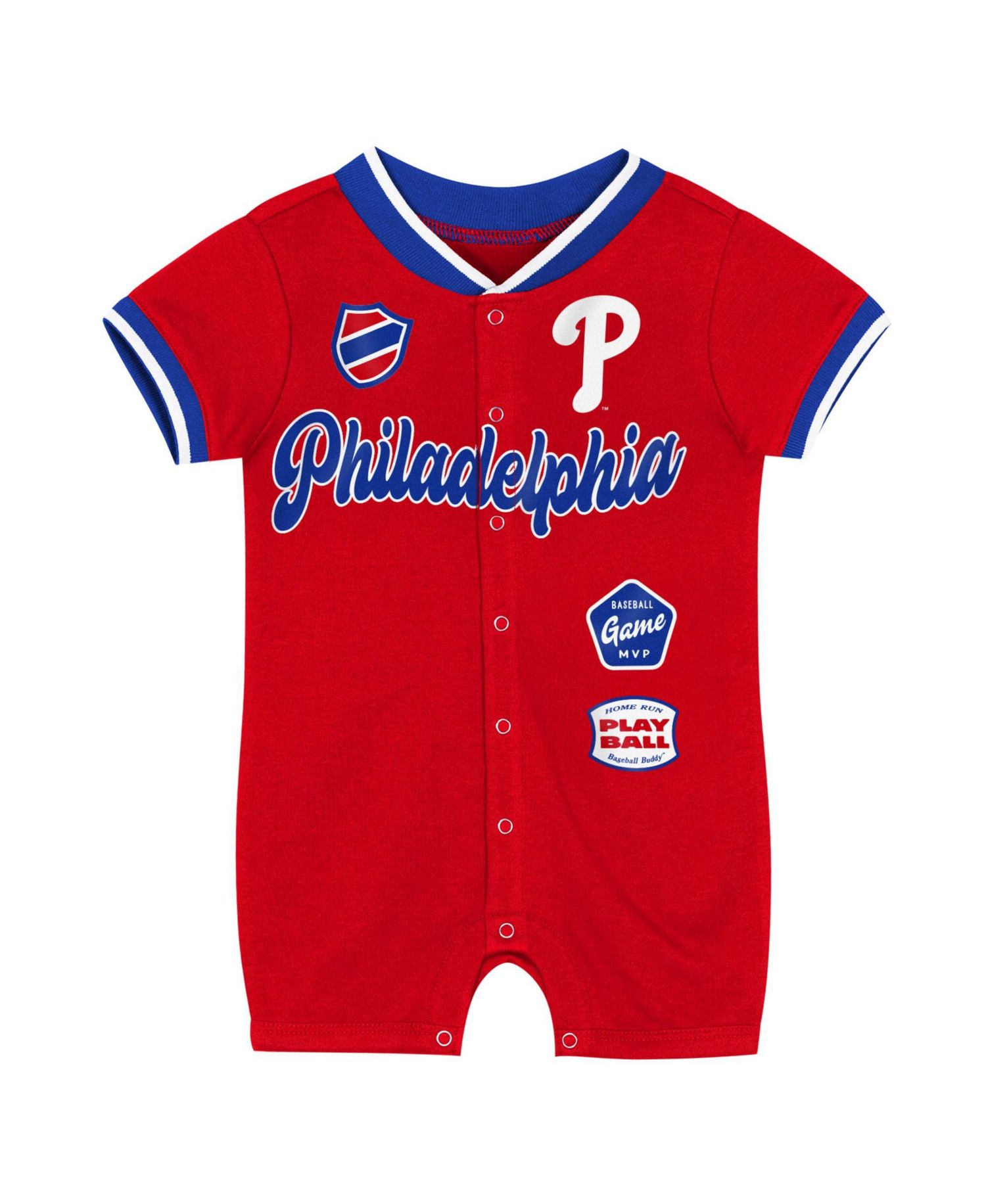 Baby Boys and Girls Red Philadelphia Phillies Pinch Coverall Shorts