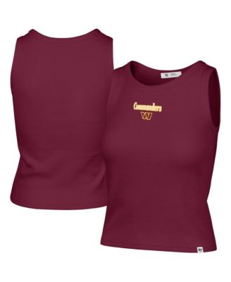 Women's Washington Commanders Ribbed Cropped Cotton-Blend Tank Top