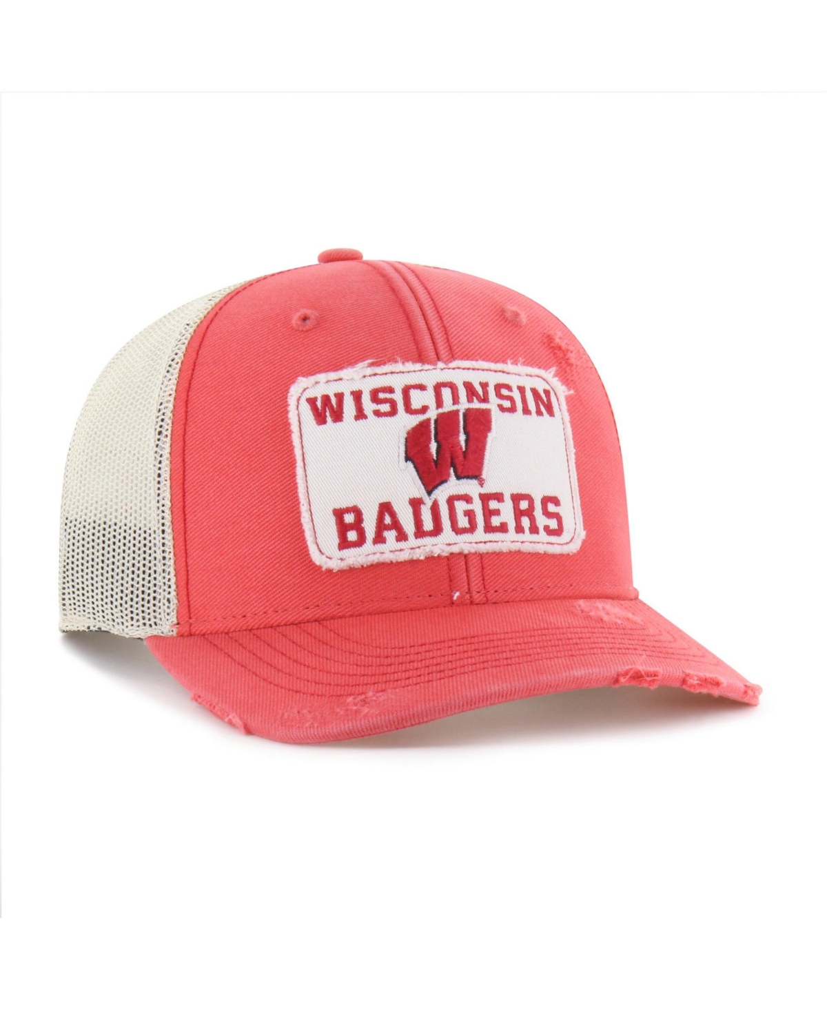 '47 Brand Men's and Women's Red Wisconsin Badgers Egremont Well-Worn Adjustable Trucker Hat