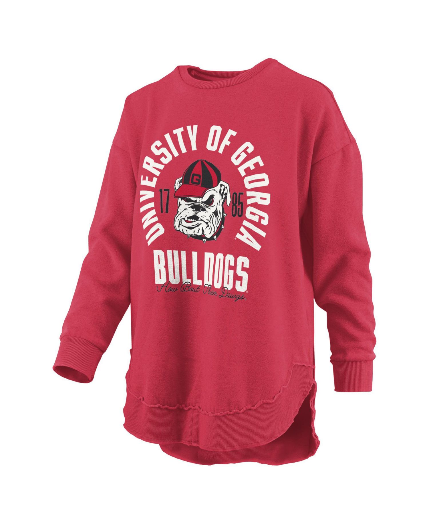 Women's Georgia Bulldogs Blitz Screen-Print Dropped-Shoulder Long-Sleeve T-Shirt