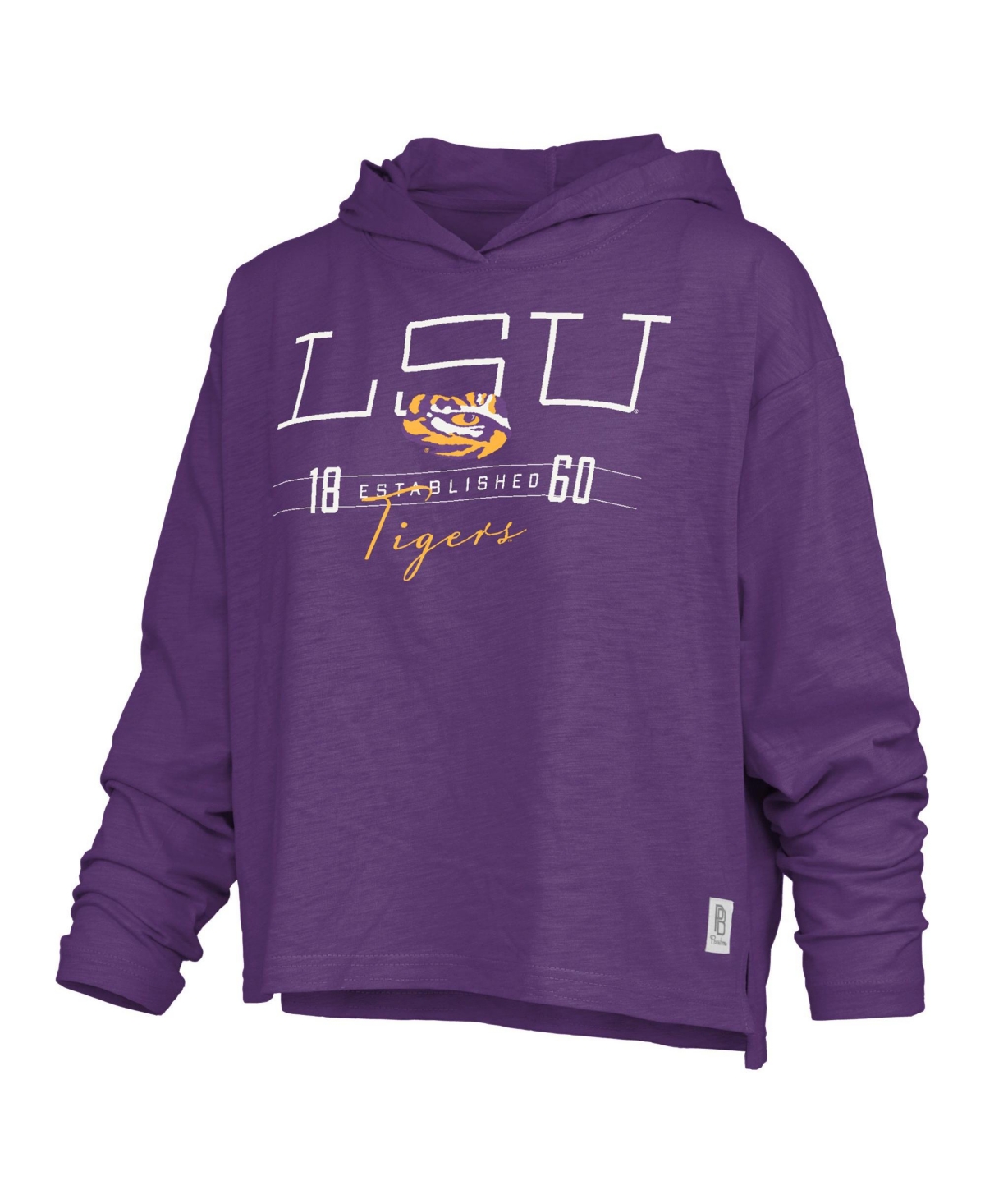 Pressbox Women's Lsu Tigers Castillo Hooded Slub Long-Sleeve T-Shirt