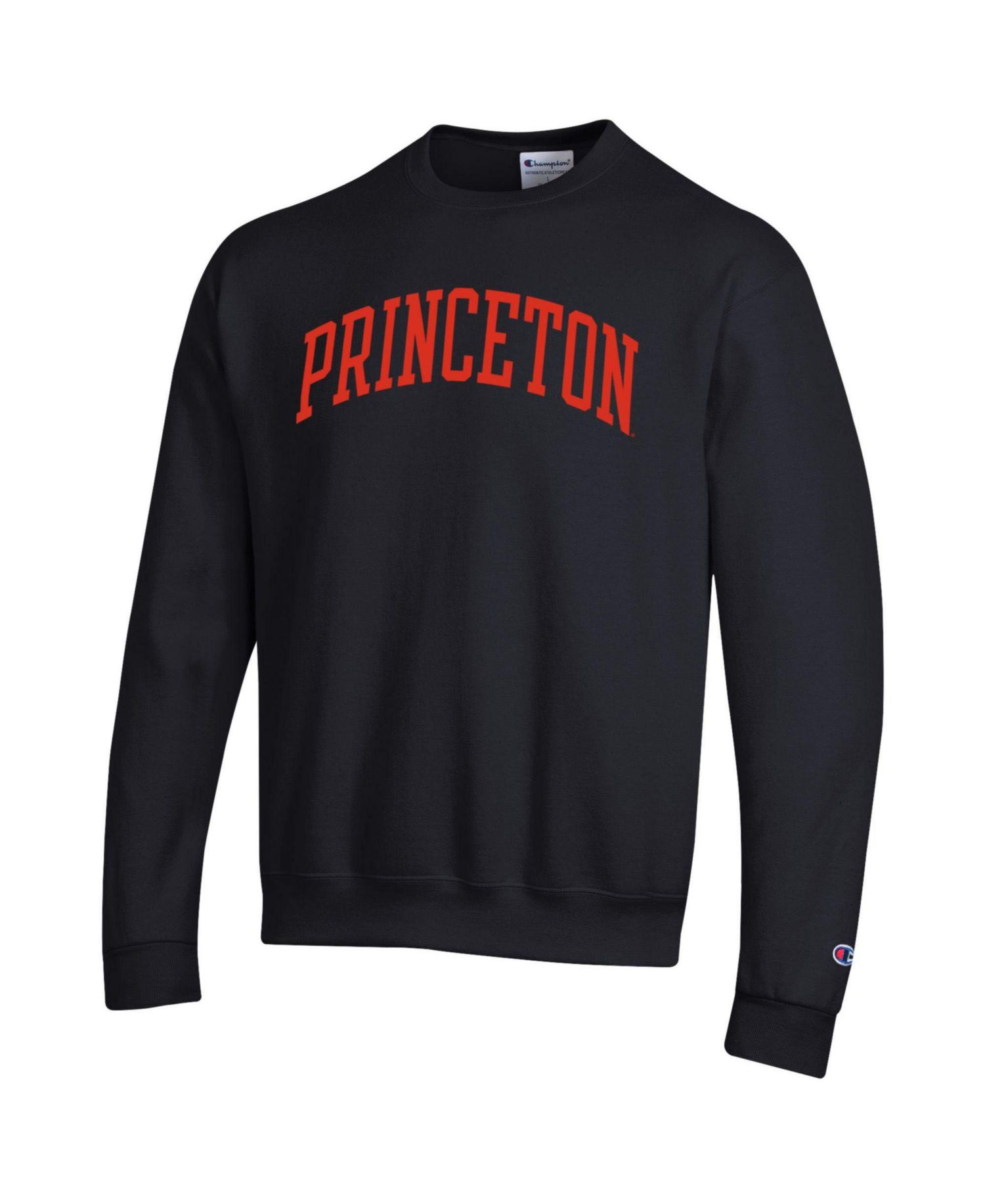 Men's Black Princeton Tigers Basic Arch Fleece Pullover Sweatshirt