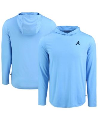Men's Powder Blue Atlanta Braves Coastline Epic Comfort Eco Hoodie Long Sleeve T-Shirt