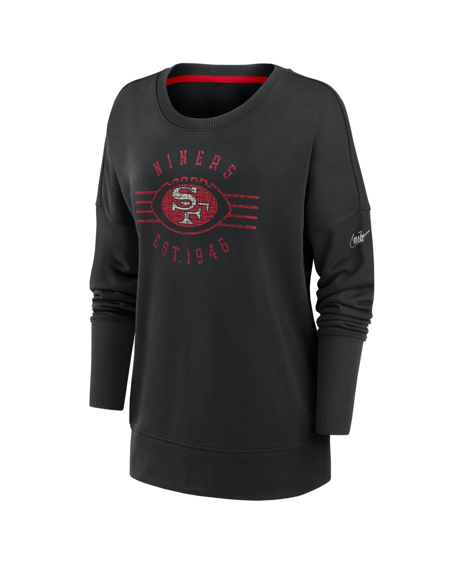 Women's Black San Francisco 49ers Playback Icon Dri-FIT Sweatshirt