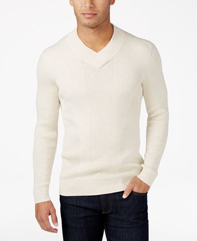INC International Concepts Men's Ribbed V-Neck Sweater, Only at Macy's