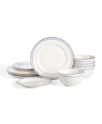 Victory Porcelain 12-Piece Dinnerware Set, Service for 4