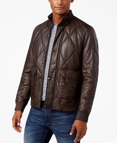 Michael Kors Men's Quilted Leather Bomber Jacket - Coats ... (400 x 489 Pixel)