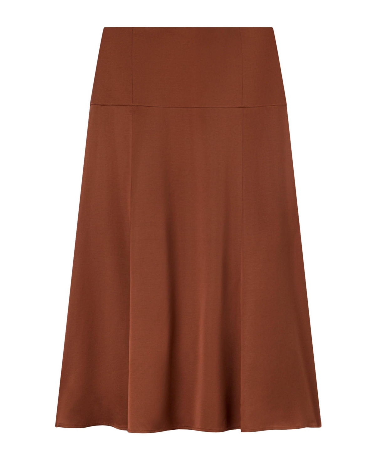 Whistles Women's Panel Waist Satin Midi Skirt