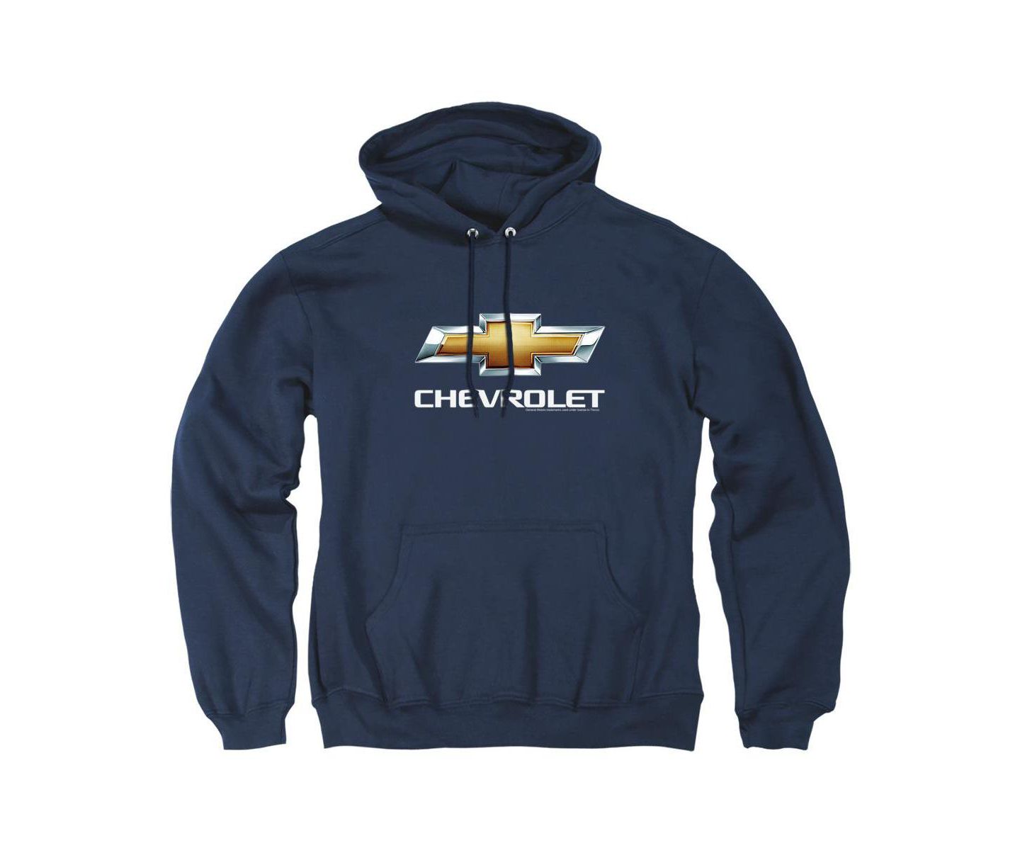 Мужское худи Corvette Chevrolet Chevy Bowtie Stacked Pull-Over, цвет: Тёмно-синий — фото 1