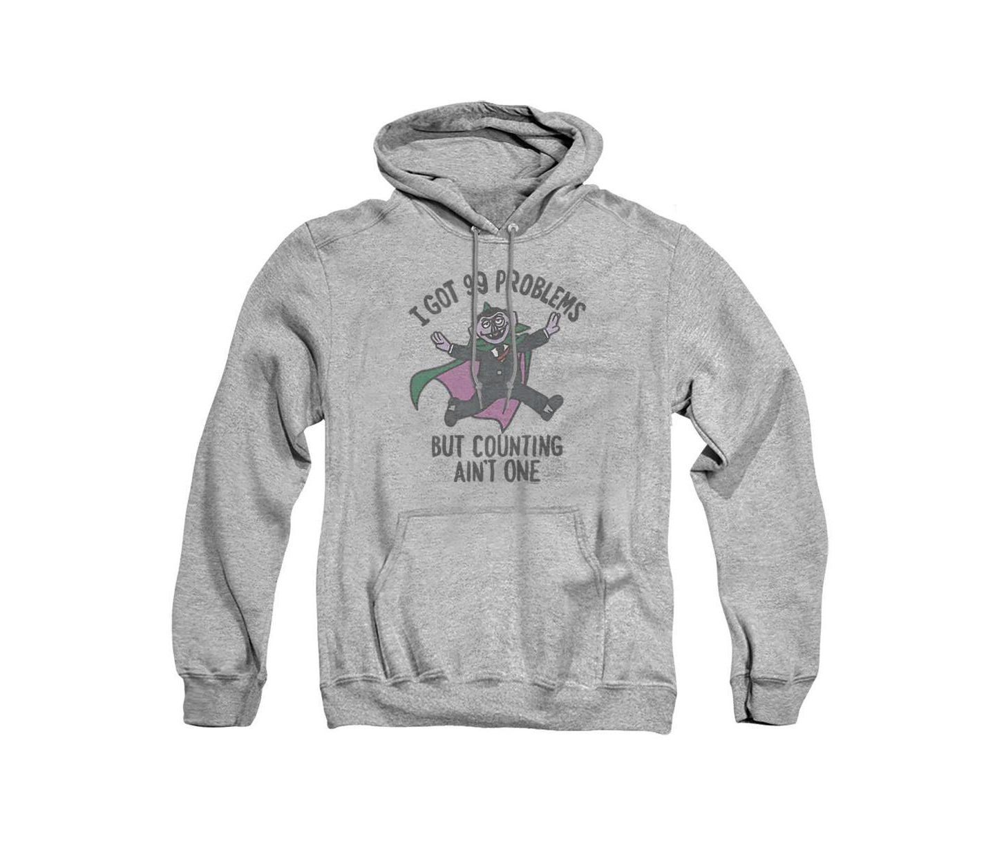 Мужское худи Sesame Street Big & Tall Count 99 Problems Graphic-Pullover, цвет: Меланжевый — фото 1