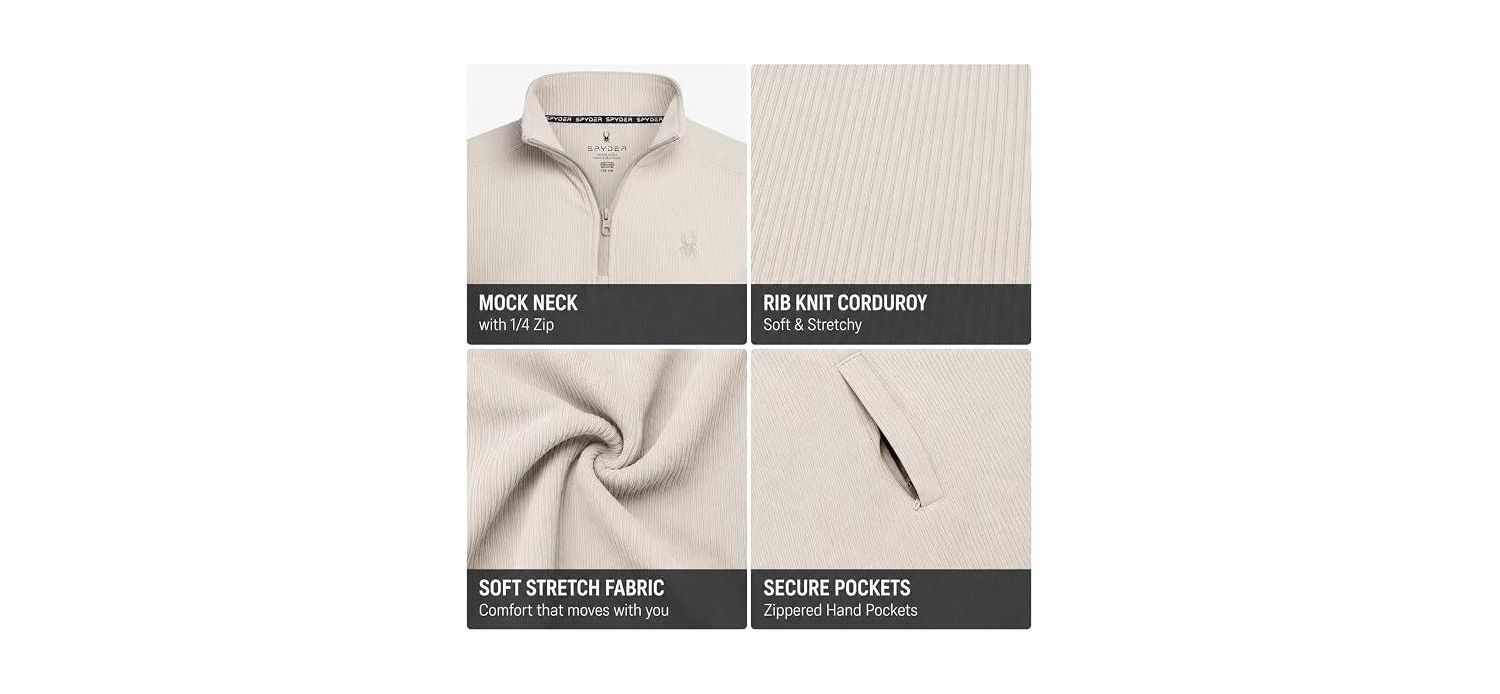 Men's Corduroy Quarter Zip Sweatshirt